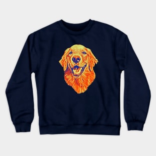 Golden Retriever Smiling Red Tritone Crewneck Sweatshirt